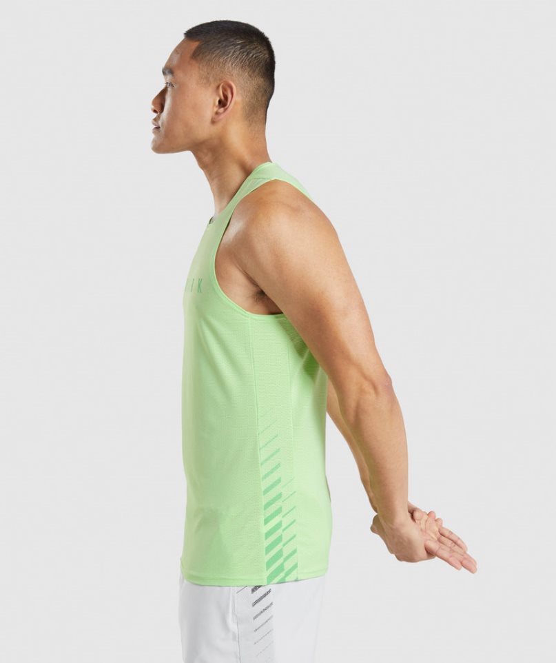 Men's Gymshark Sport Stripe Tanks Mint | NZ 3VATIJ